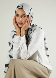 Abstract Ink Premium Modal Hijab