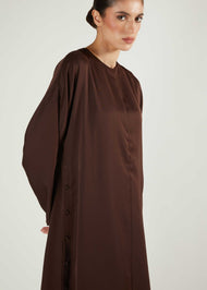 Side Button Maxi Gloss Brown