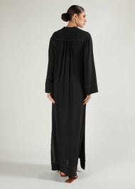 Denim Stitch Maxi Dress