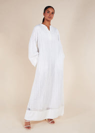 Crochet Maxi Dress White