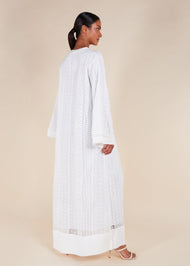 Crochet Maxi Dress White