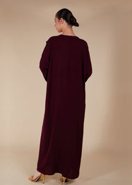 Crossover Abaya Plum - Final Sale