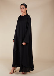 Layered Abaya Dark Grey - Final Sale