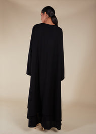 Layered Abaya Dark Grey - Final Sale