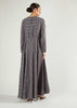 Self Print Batwing Abaya Grey
