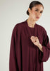 Two Piece Open Abaya With Slip Berry
