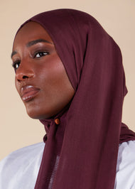 Premium Burgundy Modal Hijab