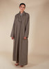 Blazer Neck Abaya Quartz - Final Sale