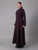 Sienna Asymmetric Coat Chocolate Plum