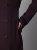 Meadow Longline Coat Chocolate Plum