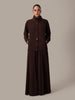 Funnel Neck Skirt Set Mushroom