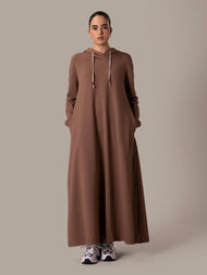 Hoody Abaya Dusty Rose
