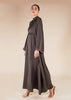 Fringed Open Abaya Mauve - Final Sale