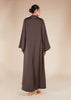 Fringed Open Abaya Mauve - Final Sale