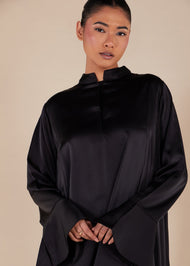 Self Print Abaya Black - Final Sale