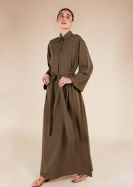Collared Abaya Coffee - Final Sale