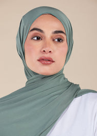 Sage Premium Jersey Hijab - Final Sale