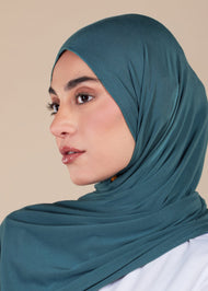 Aegean Blue Premium Jersey Hijab