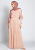 Blush Pleat Maxi Dress