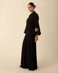 Textured Skirt & Top Black