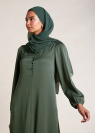 Crinkled Abaya Sage - Final Sale