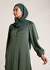 Crinkled Abaya Sage - Final Sale