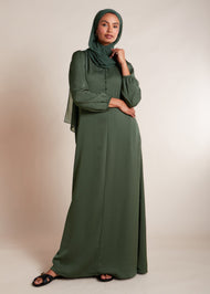 Crinkled Abaya Sage - Final Sale