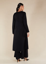 Cowl Neck Midi Black