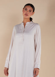 Fine Lines Abaya Blush