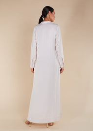 Fine Lines Abaya Blush