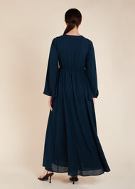 Waist Pleat Abaya Teal