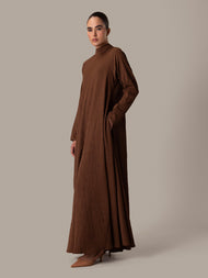 Textured Turtle Neck Abaya
