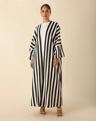 Bold Stripe Crochet Kimono