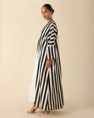 Bold Stripe Crochet Kimono