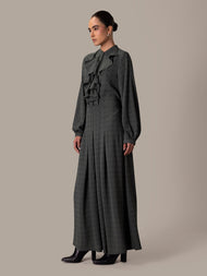 Ruffle Neck Maxi Sea Green