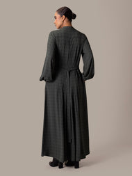 Ruffle Neck Maxi Sea Green