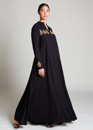 Qasba Abaya Black Crepe | Abayas | Aab Modest Wear