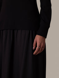 Two Tone Maxi Black