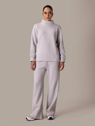 Turtle Neck Co-Ord Set Grey