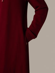 Hoody Abaya Burgundy