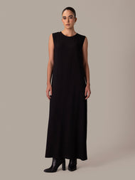 Two Piece Suit Abaya Black