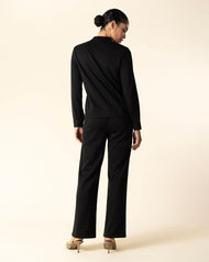 Mandarin Co-Ord Set Black