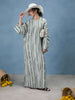 Green & Grey Crochet Kaftan