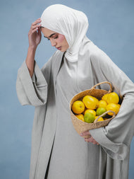 Open Abaya Grey