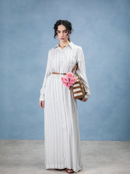 Long Cotton Shirt Dress