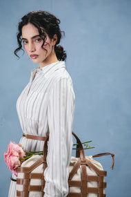 Long Cotton Shirt Dress