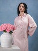 Self Stripe Cotton Maxi Blush