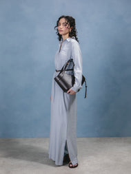 Sky Blue Cotton Maxi Shirt