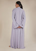 Two Piece Open Abaya With Slip Lilac