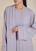Two Piece Open Abaya With Slip Lilac
